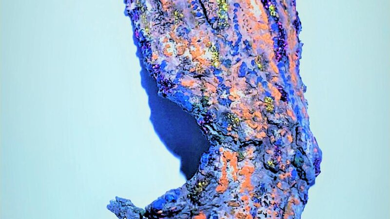 This mixed-media art piece is the cover of Nightingale and Sparrow's 'Crystalline' issue, winter 2023