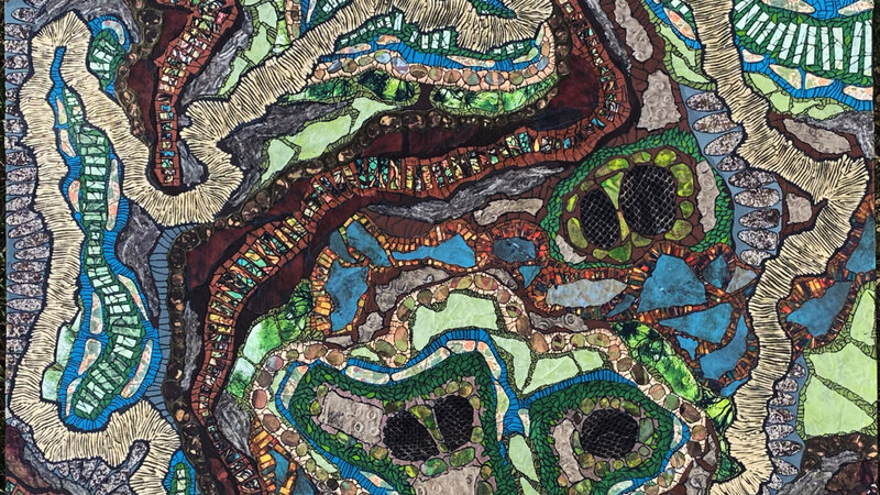 Collage inspired by the Blue Ridge Trailhead in Natural Bridge State Park.