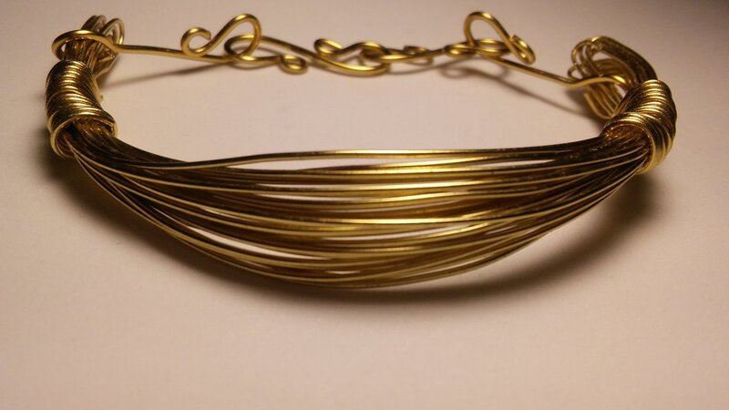 Brass Wire Works Cuff Bracelet 