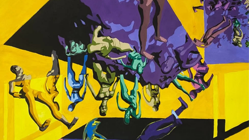 Abstracted figures in a drawing by Sirena Pearl