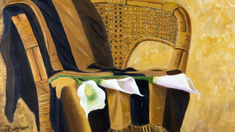 Calla Lillies on Wicker