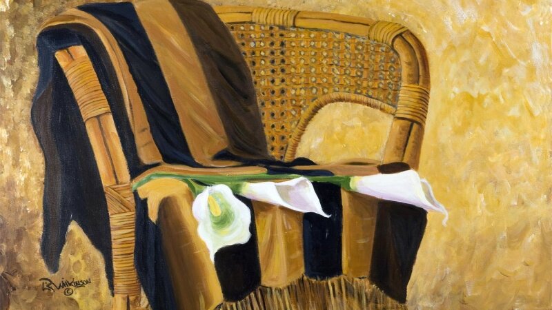 Calla Lillies on Wicker