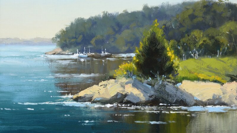 Painting of Penobscot Bay in Camden, Maine