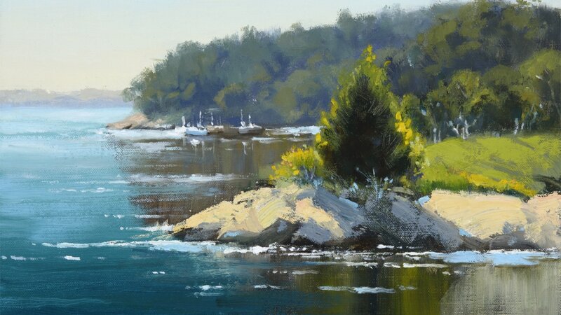 Painting of Penobscot Bay in Camden, Maine