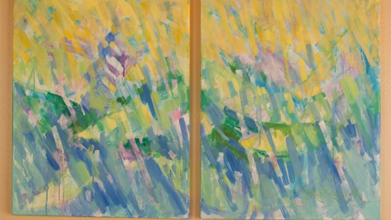 Spiritual Artwork, Contemporary Christian Art, Christian Abstract, Bread Upon The Water, Janny And Bill Grein, Gospel Music Art, Gaither Vocal Band, Music Inspired Artwork, Modern Christian Painting, Gospel Music Painting, Modern Biblical Artwork, Modern Abstract Art