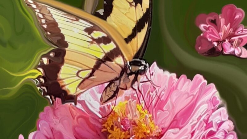 Made with hundreds of hearts to create the full image. 