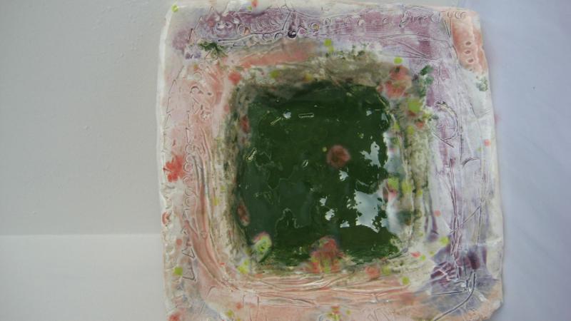 Green Centered Tray