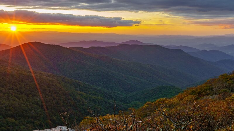 Blue Ridge Mountains in Asheville, North Carolina