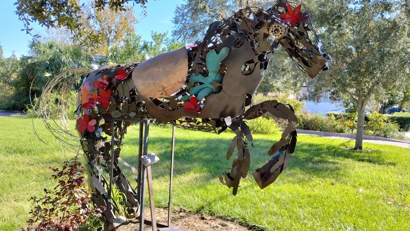 Cricket the Sugar Horse in the Sculpture Garden 