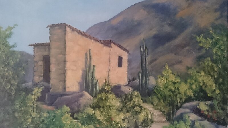 "Yellow House" Oils on Canvas 20" x 16"