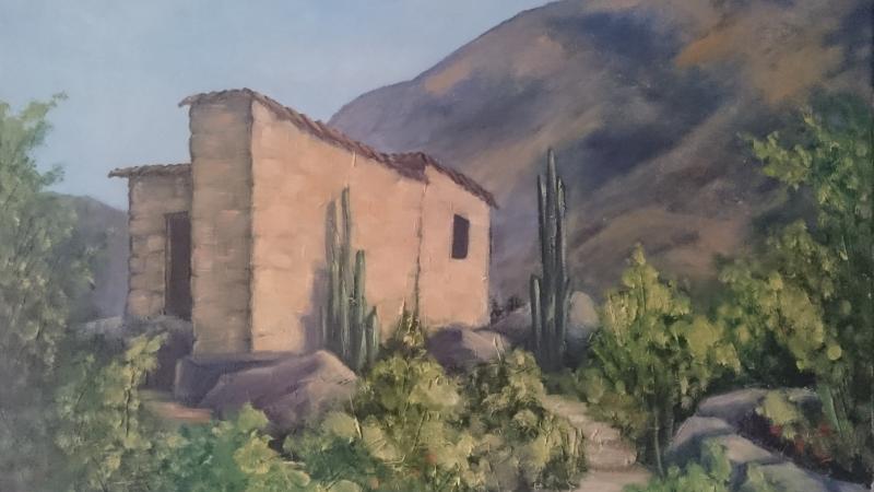 "Yellow House" Oils on Canvas 20" x 16"