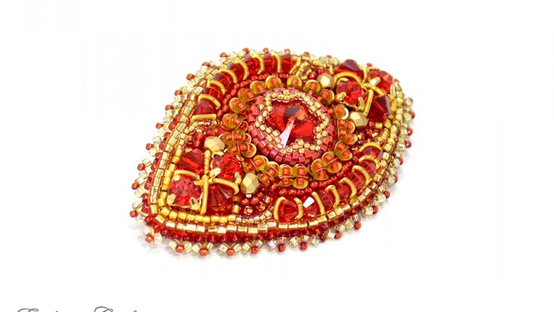 Hair barrette "On Fire"