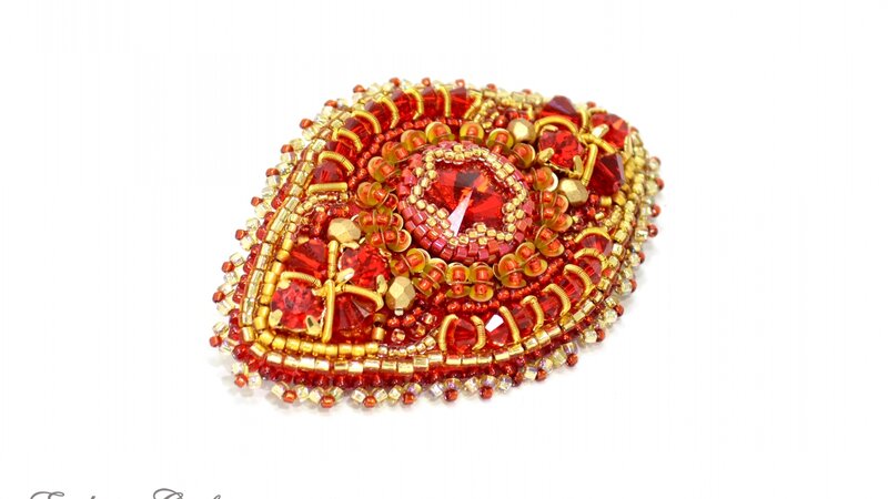 Hair barrette "On Fire"