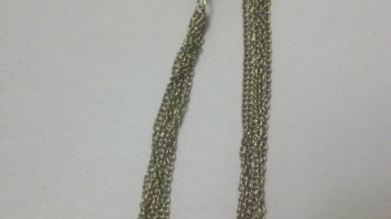 Tassel Earrings with gold chains 