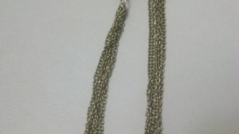 Tassel Earrings with gold chains 