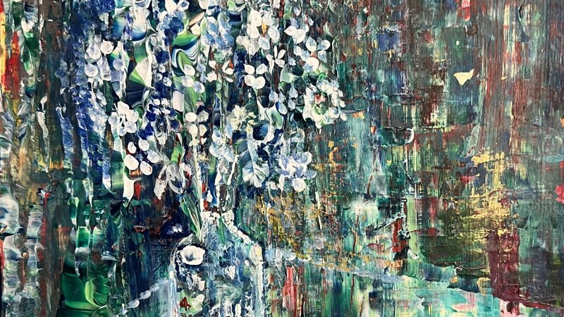 Abstraction Of A Vase And Flowers 