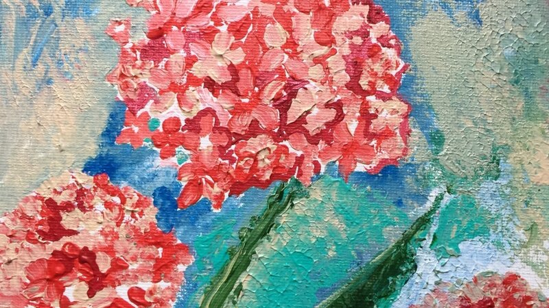 “Red Hydrangea”