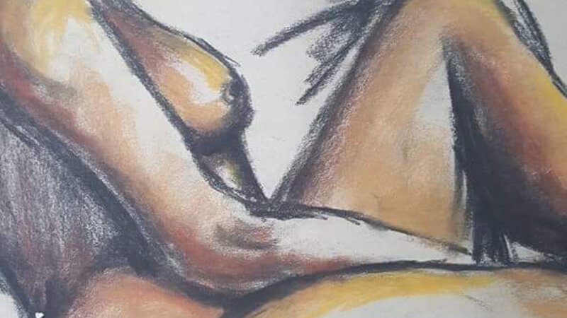Abstract figure charcoal