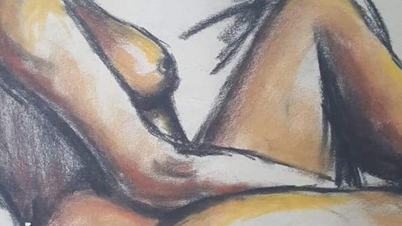 Abstract figure charcoal