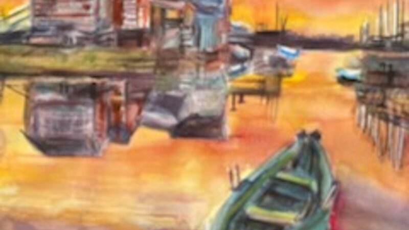 Fishing Village at Dusk