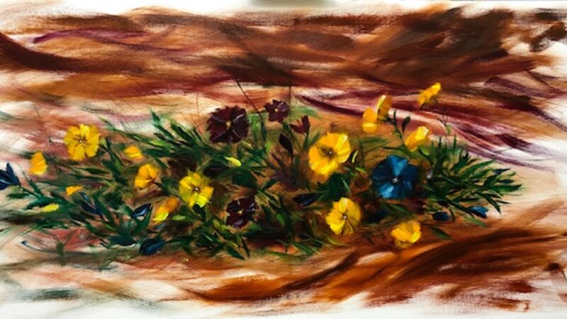 Pansies in the Wind