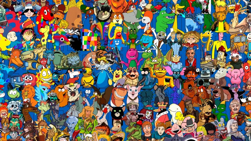 Childhood Character Collage