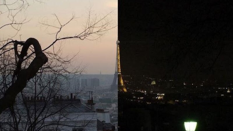 le tour eiffel - jour et soir