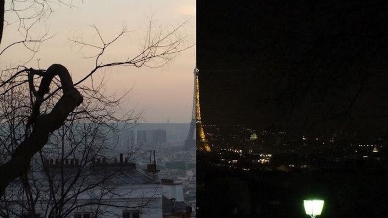 le tour eiffel - jour et soir