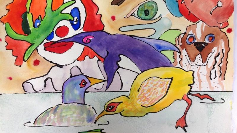 whimsey, fun, watercolor