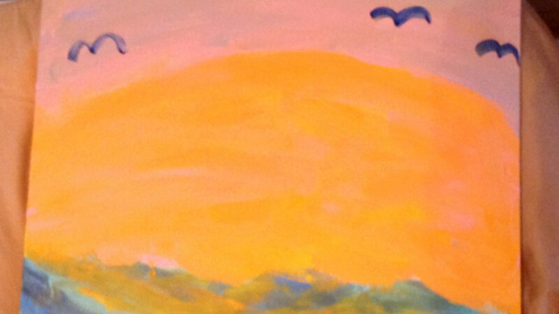 Sunset on the ocean