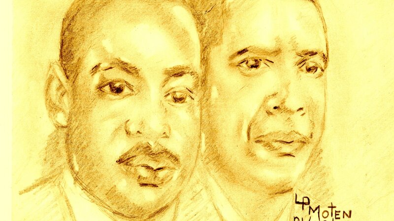 Martin Luther King and Barak Obama