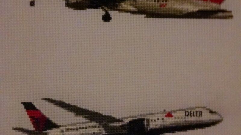 Keep Flying Northwest with Delta Hand Stitched