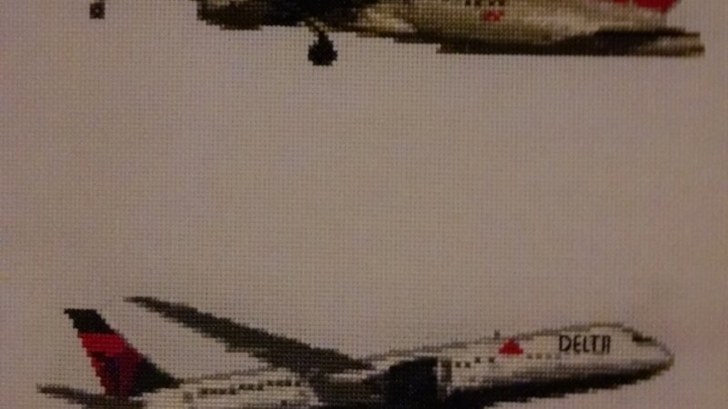 Keep Flying Northwest with Delta Hand Stitched