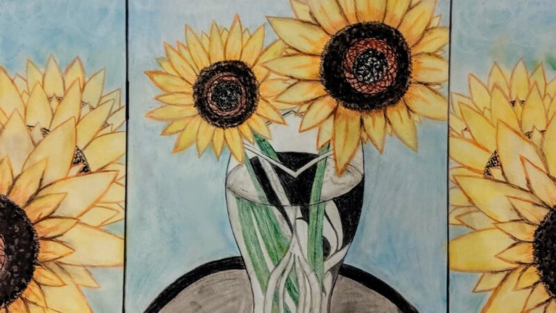 Sunflower Triptych