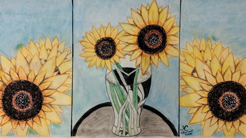 Sunflower Triptych