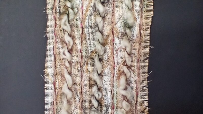 HILDEGAARD 10th century tapestry fragment 