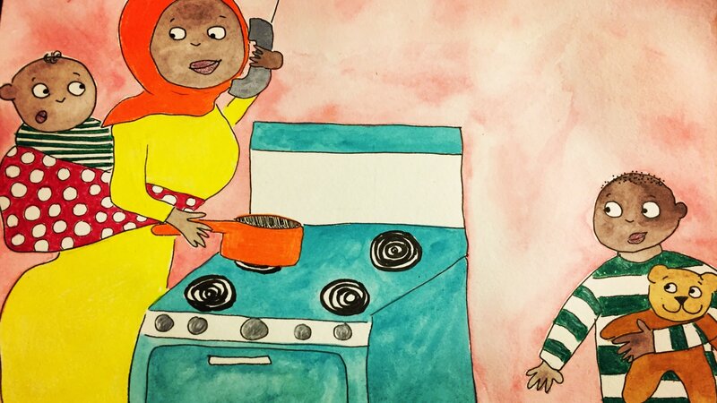 Mama Wears a Hijab - kitchen