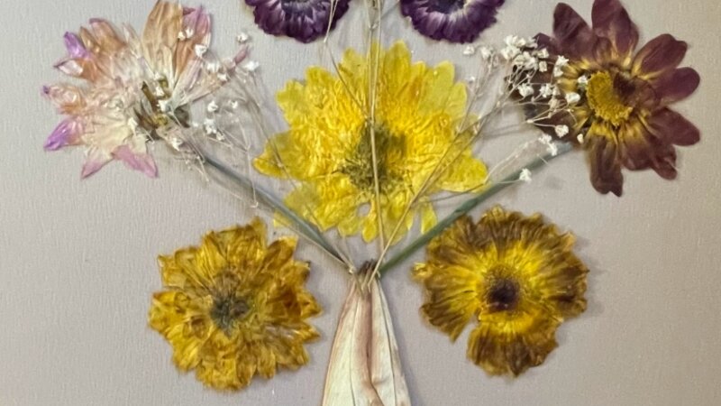 Pressed flower art