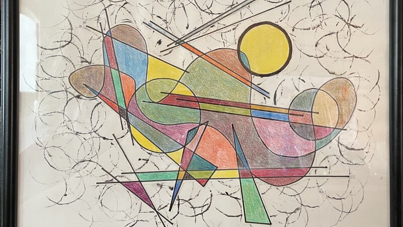 Composition with colored pencils