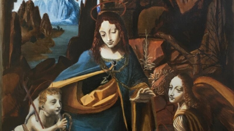 Madonna on the Rocks after da Vinci