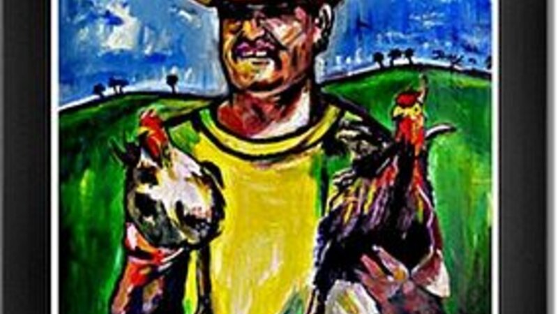 Jibaro and roosters