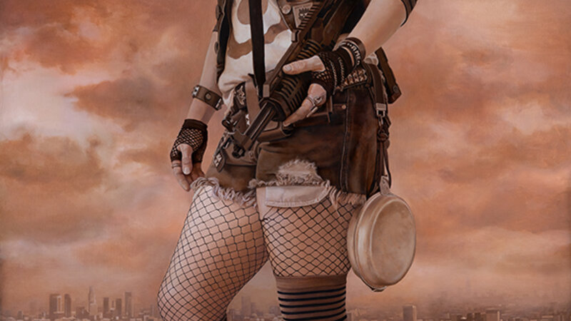 Women Militia Oil Painting