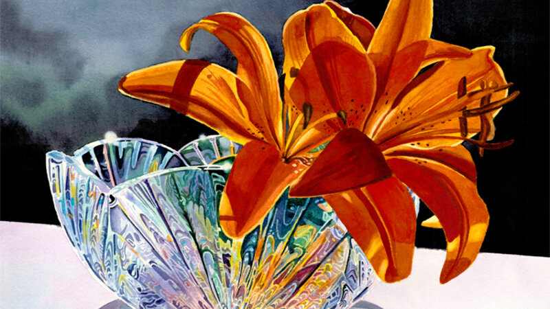 Lilies in Crystal