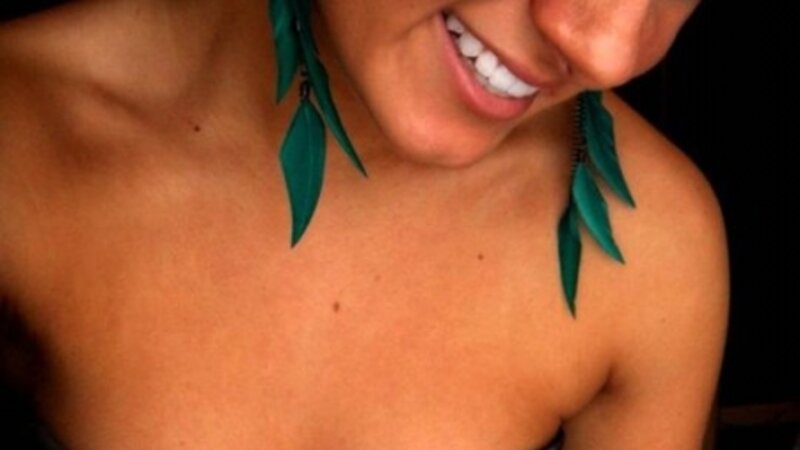 self with exotic earrings