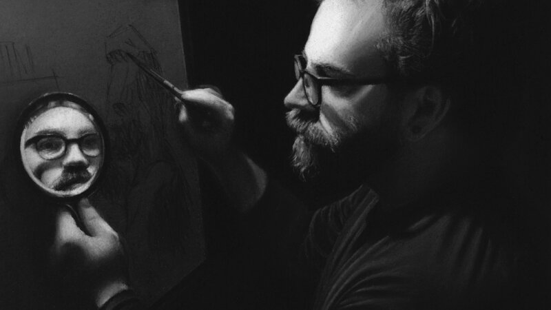 Maxwell Miller - charcoal self portrait 2020