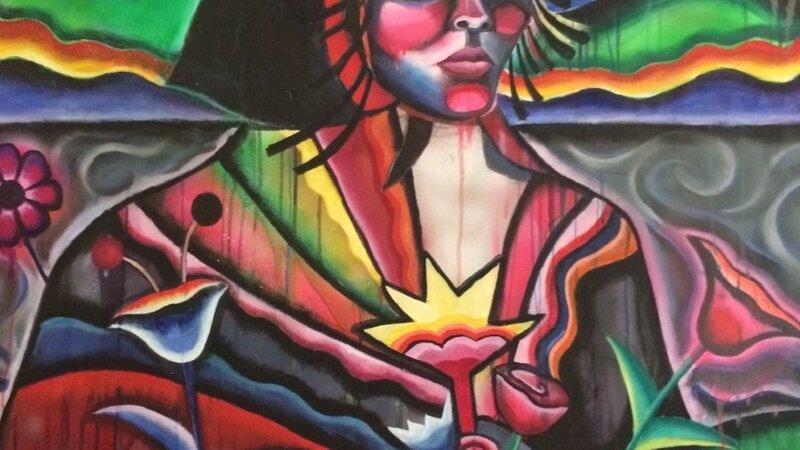 WOman Surrounded By Pink Suns