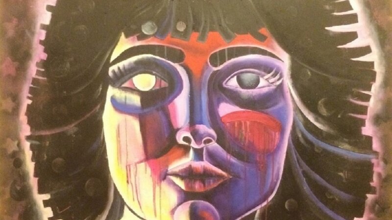 Portrait of Girl With Black Hair