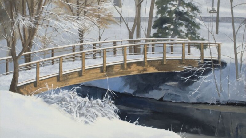 Minnehaha creek winter scene
