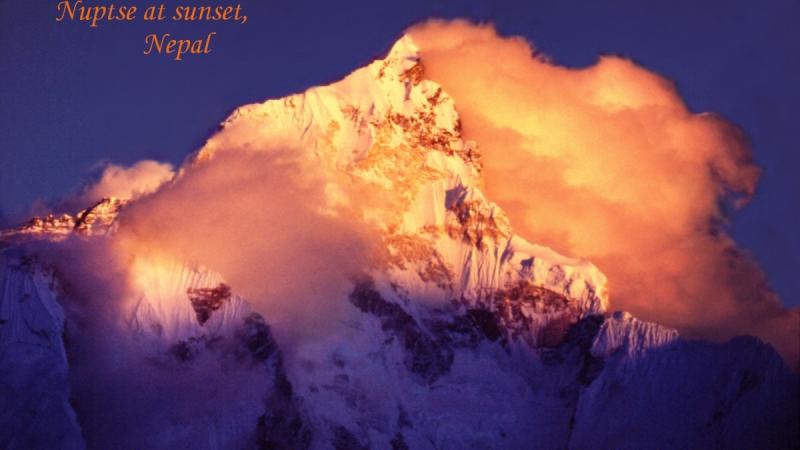 Nuptse at sunset, Nepal