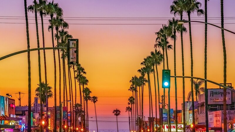 Newport Avenue, Ocean Beach San Diego Sunset